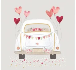 Serviette "Just Married Car"