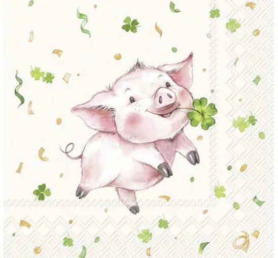 Serviette "Lucky Pig"