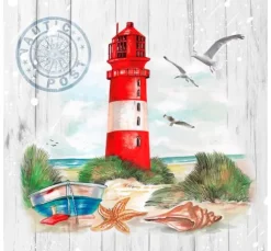Serviette "Maritime Grüße"