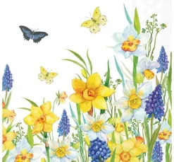 Serviette "Narcis and Muscari"