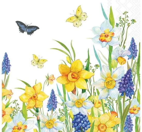 Serviette "Narcis and Muscari"
