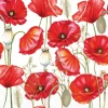 Serviette "Poppy over White"