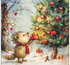 Serviette "Present For Hedgehog"