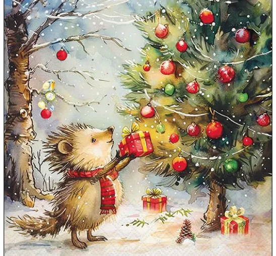 Serviette "Present For Hedgehog"