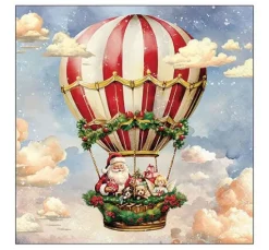 Serviette "Santa's Air Ballon"