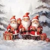 Serviette "Santa Triplets"