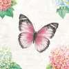 Serviette "Schmetterling Rose"
