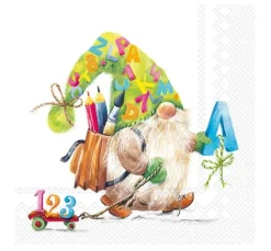 Serviette "Schulwichtel Bernie"