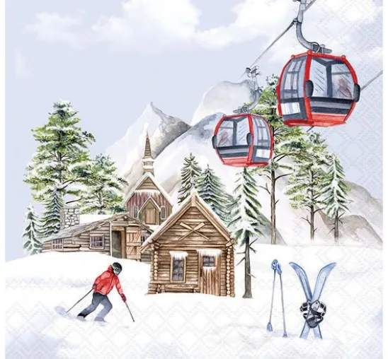 Serviette "Skihütte"