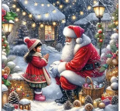 Serviette "Talking To Santa"