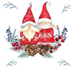 Serviette "Tomte Couple"