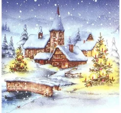 Serviette "Weihnachten im Schnee"
