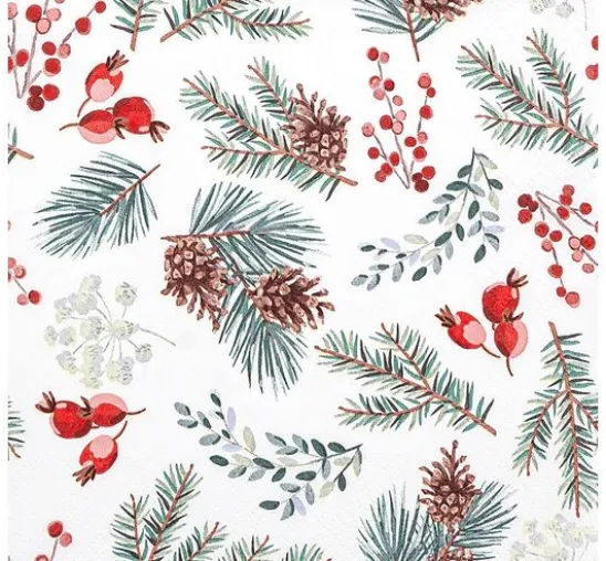 Serviette "Winter Botanicals"