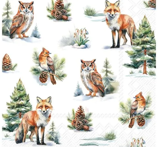 Serviette "Winter Wildlife"