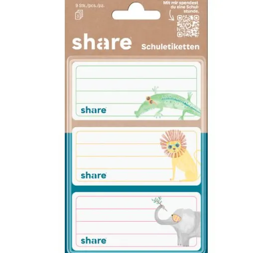 share Schuletiketten "Tiere"
