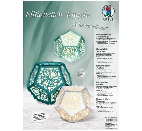 Silhouetten-Kugeln "Schmetterlinge"