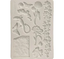 Silikonform A5 "All Around - Flowers and Leaves"