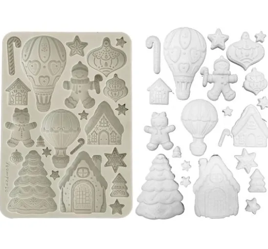 Silikonform A5 "Candy Christmas - Gingerbreads"