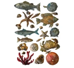 Silikonform A5 "Silent Sea - Shells & Fish"