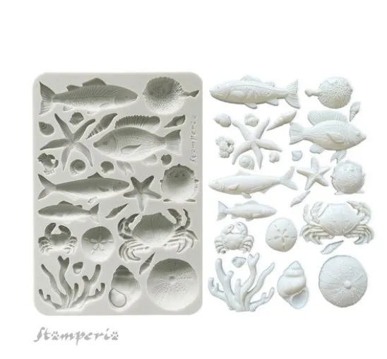 Silikonform A5 "Silent Sea - Shells & Fish"