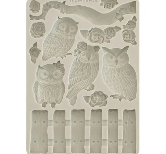 Silikonform A5 "The Owl's House - Owls and Branch"