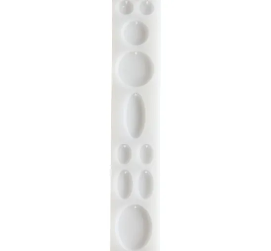 Silikonform für Schmuck "Anhänger Rund und Oval"