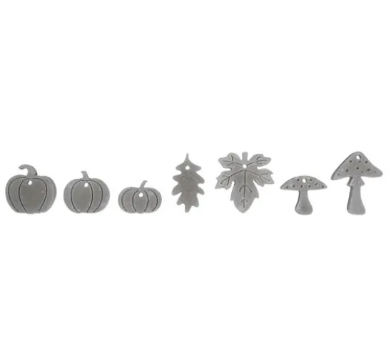 Silikon-Gießform "Kürbis, Pilz, Blatt"