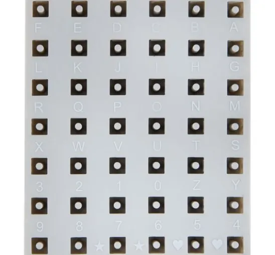 Silikon-Gießform "Perlen - Buchstaben & Zahlen"