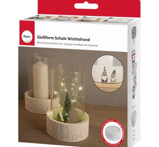 Silikon Gießform "Schale Wichtelrand"