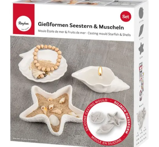 Silikon Gießform "Seestern & Muscheln"