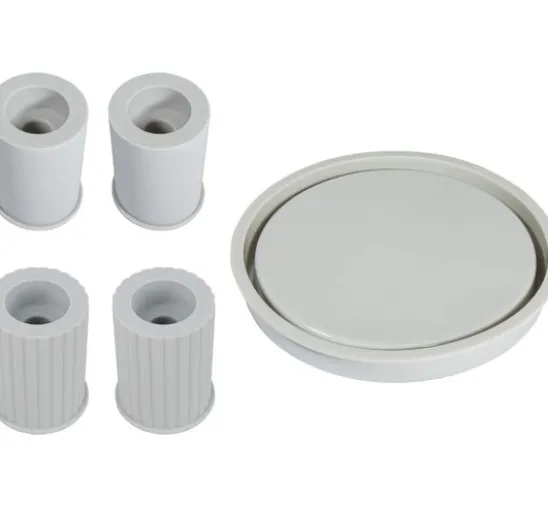 Silikon Gießform-Set "Kerzenhalter mit Untersetzer"