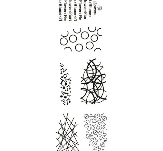 Silikonstempel für Faltblume "Design"