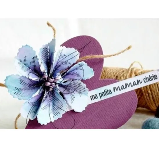 Silikonstempel für Faltblume "Malva"