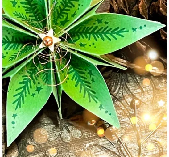 Silikonstempel für Faltstern Groß "Christmas"