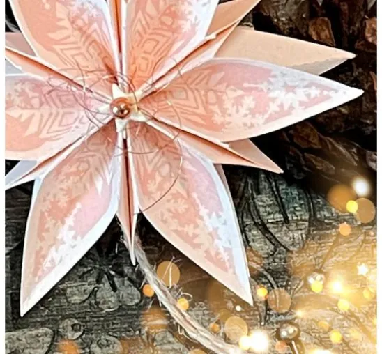 Silikonstempel für Faltstern Groß "Christmas"