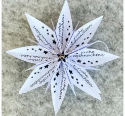 Silikonstempel für Faltstern Mittel "Frohe Weihnachten"