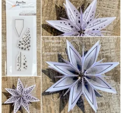 Silikonstempel für Faltstern Mittel "Frohe Weihnachten"