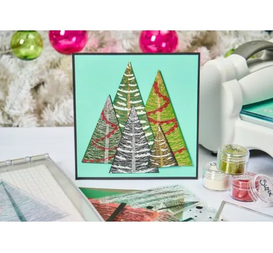 Sizzix Clear Stamp and Stencil Set "Merry and Light by Stacey Park"