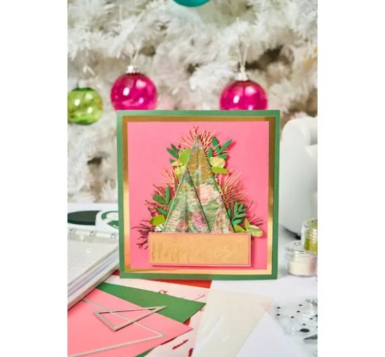 Sizzix Clear Stamp and Stencil Set "Merry and Light by Stacey Park"