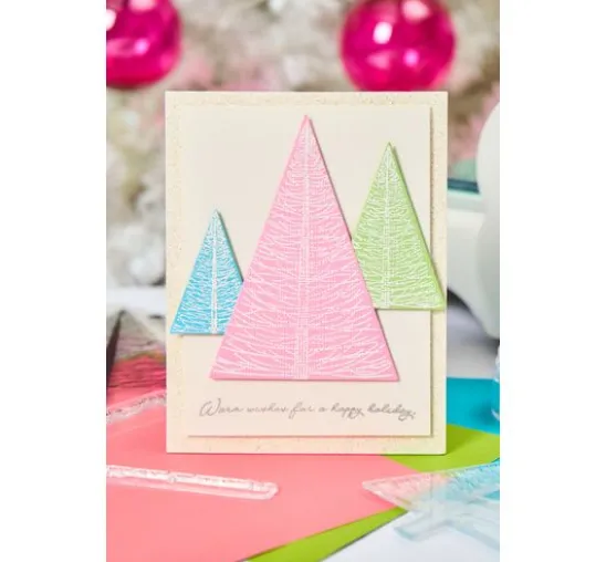 Sizzix Clear Stamp and Stencil Set "Merry and Light by Stacey Park"