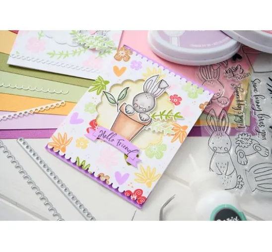 Sizzix Clear Stamps Set by Catherine Pooler "Bunny Bits & Blooms"