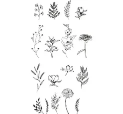 Sizzix Clear Stamps Set "Garden Botanicals"