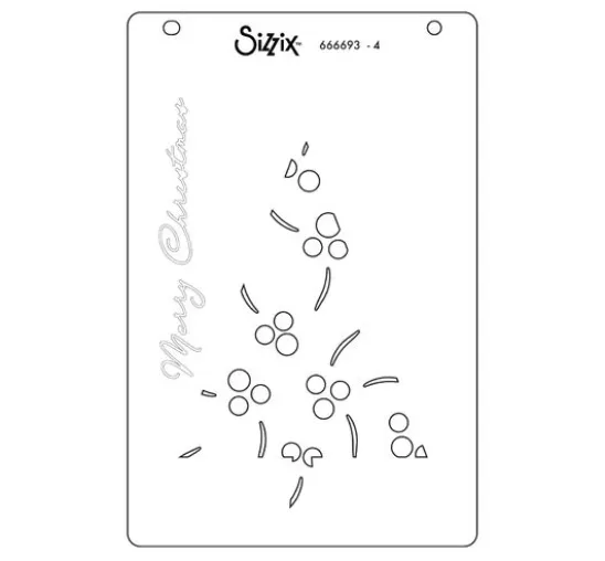 Sizzix Layered Stencils "Happy Holidays by Stacey Park"