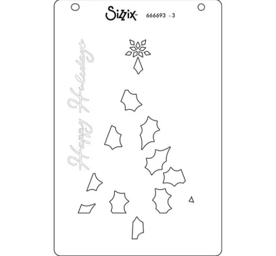Sizzix Layered Stencils "Happy Holidays by Stacey Park"
