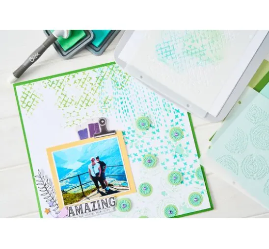 Sizzix Stencil Set "Stitched Florals"