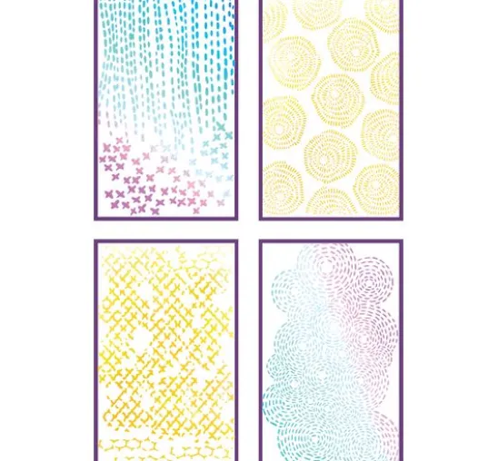 Sizzix Stencil Set "Stitched Florals"