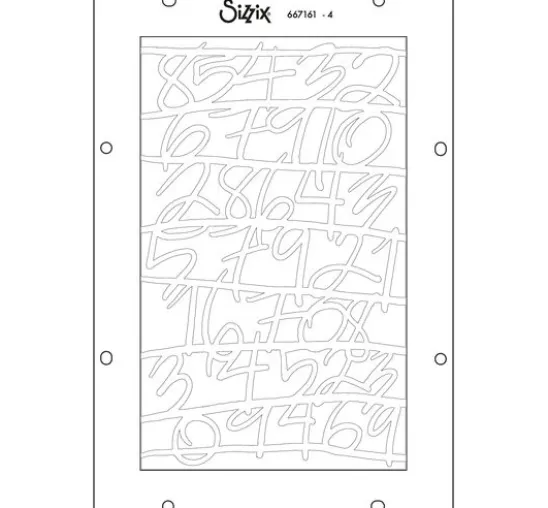 Sizzix Stencil Set "Words and Numbers"