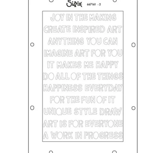 Sizzix Stencil Set "Words and Numbers"