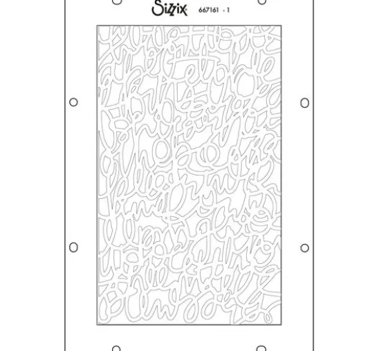 Sizzix Stencil Set "Words and Numbers"