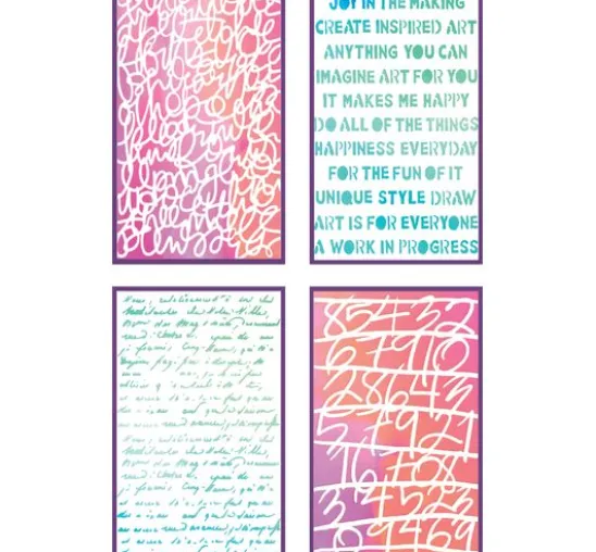 Sizzix Stencil Set "Words and Numbers"